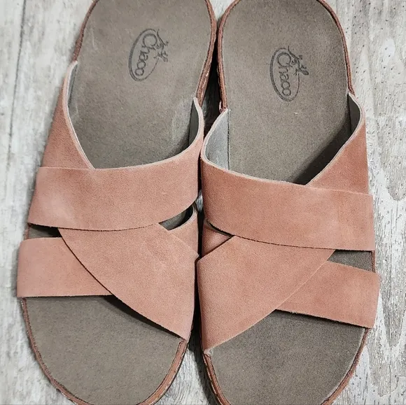 CHACO WAYFARER Women's Comfort Slide Sandals Clay Suede Size 6