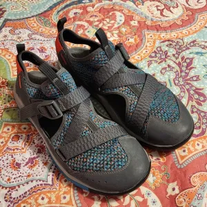 Chaco Womens Odyssey Hiking Sandal Shoes Close Toe Grey Teal Comfort