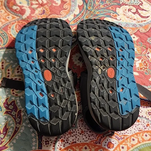 Chaco Womens Odyssey Hiking Sandal Shoes Close Toe Grey Teal Comfort