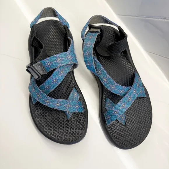 Chaco Women's Z2 Yampa Sandal Crystals Blue Size 6 Adjustable Straps Support