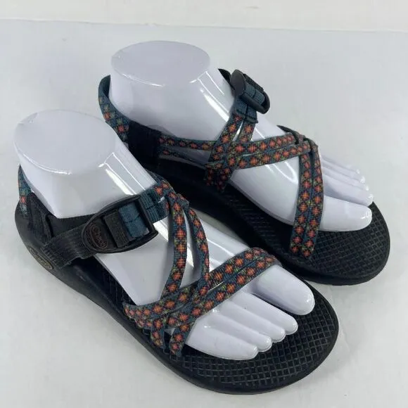 Chaco Women's ZX/2 Yampa Fresh Strappy Sandals US 7 Blue Red Hiking Shoes