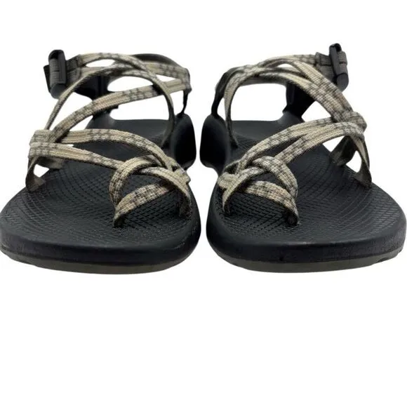 CHACO Z Cloud X2 Toe Loop Hiking Sandals Cream/Gray Women's Size 9