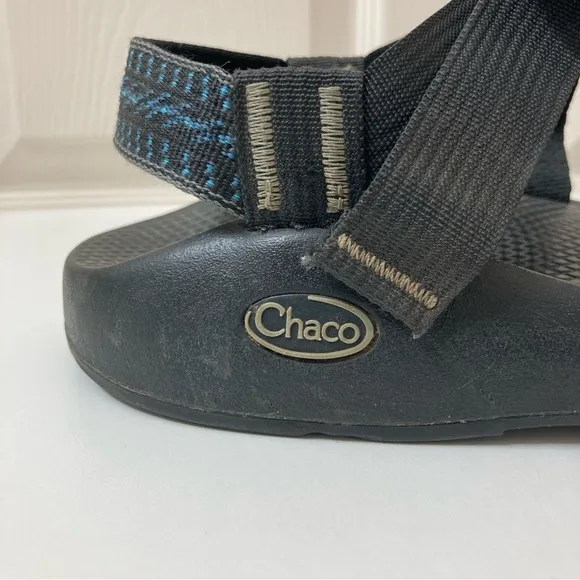 Chaco Z/1 Classic Rapid Pro Black Blue Vibram Sole Adjustable Strap Sandals 9