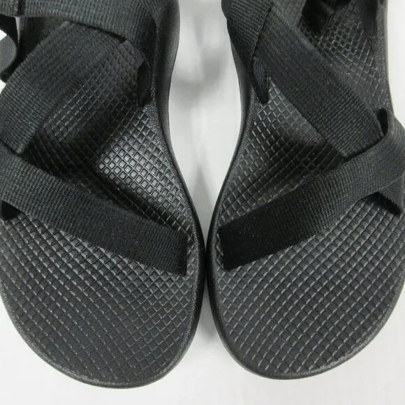 CHACO Z/Cloud Cushioned Sandal Womens Sz 12 Adjustable Durable All Black J107366