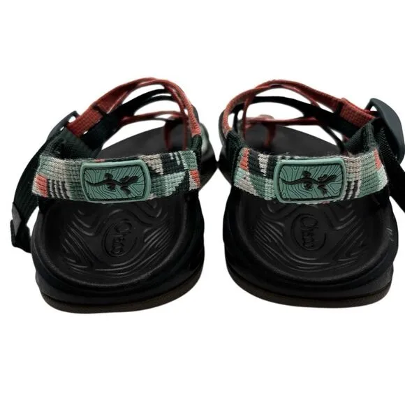 Chaco Z/Cloud X2 Eco Tread Hiking Sandals Southwest Peach/Green Women's Size 7