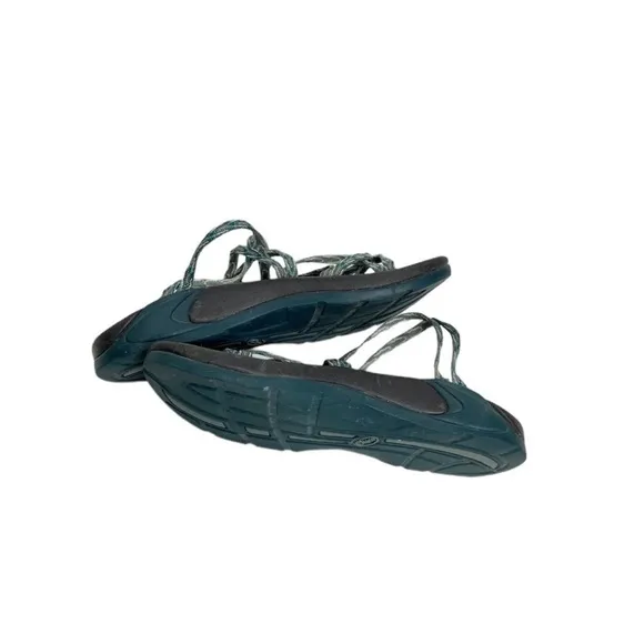 CHACO Zong X Ecotread Sandals Slip on Green Fizz Hiking Outdoors Size 10