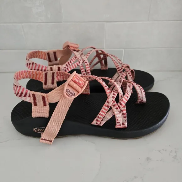 Chaco ZX/2 Classic Unaweep Double Toe Strap Athletic Hiking Sandals Peach Sz 11