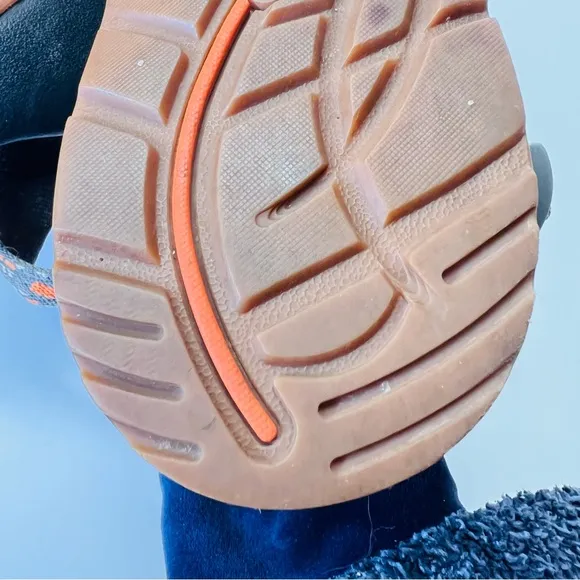 CHACO ZX/2 GRAY ORANGE TOE SPORTS SANDALS SIZE 9 EUC
