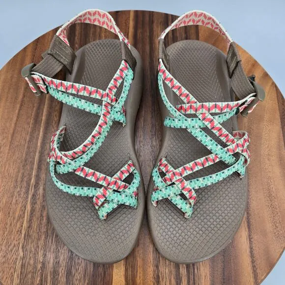 Chaco ZX/2 Sandals Women's 8 Pine Verde Adjustable Strappy Hiking Outdoor Beach