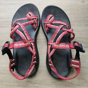 Chaco ZX/2 Yampa Sole Sandals Womens 7 Red Strappy Outdoor Hiking Vibram Water