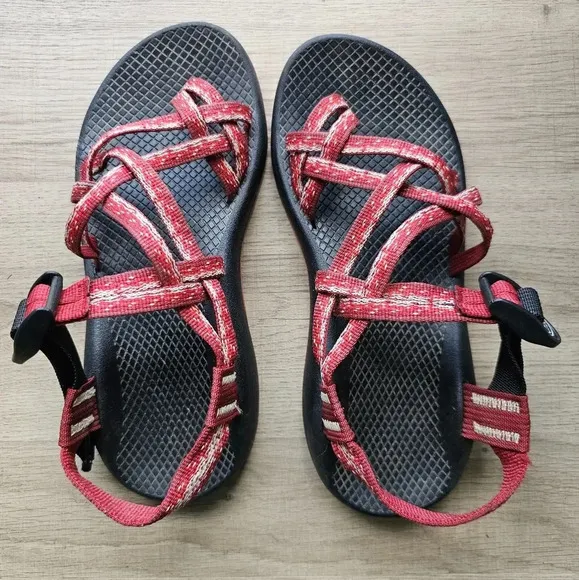 Chaco ZX/2 Yampa Sole Sandals Womens 7 Red Strappy Outdoor Hiking Vibram Water