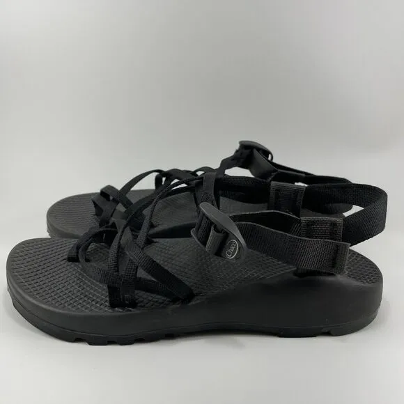 Chaco Zx2 Z x/2 Strappy Sandals Womens Size 10 Black Hiking Active Toe Loop