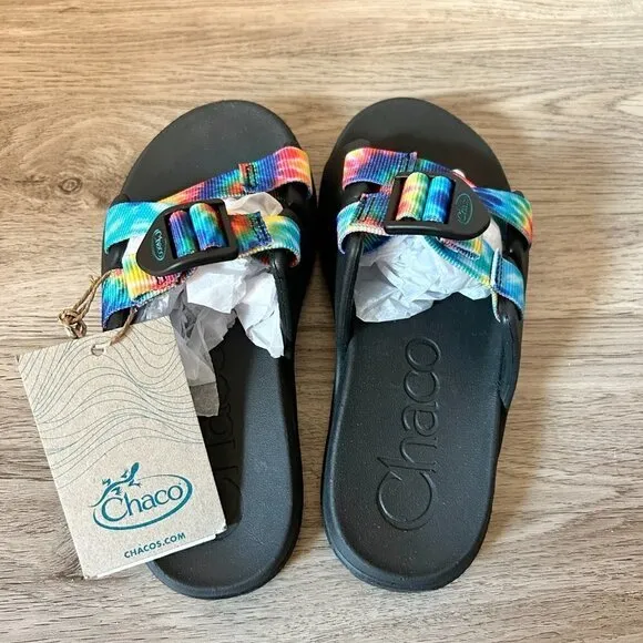 Chacos Chillos Kids - Dark Tie Dye Sandals Size 1 NWT