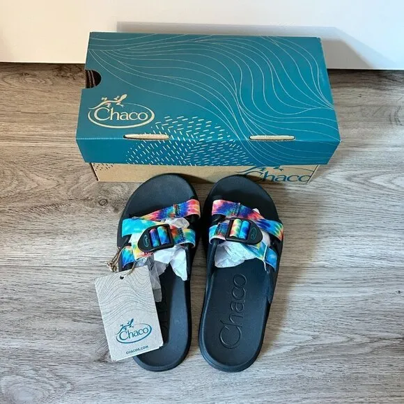 Chacos Chillos Kids - Dark Tie Dye Sandals Size 1 NWT