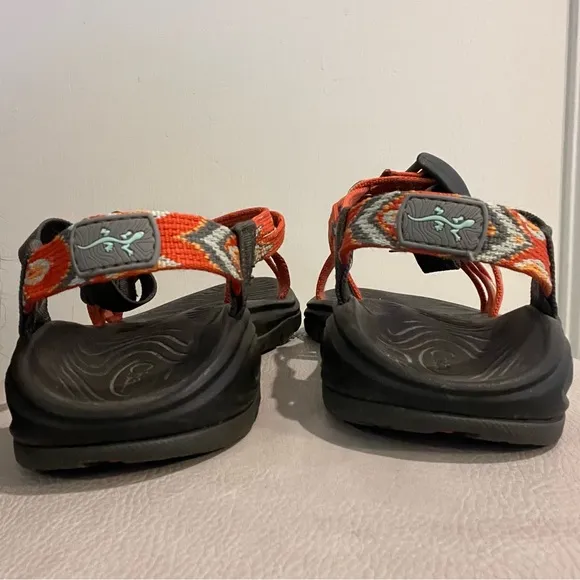 Chaco’s Women's Orange/ Red Strappy Sandals Adjustable Buckle Size 6