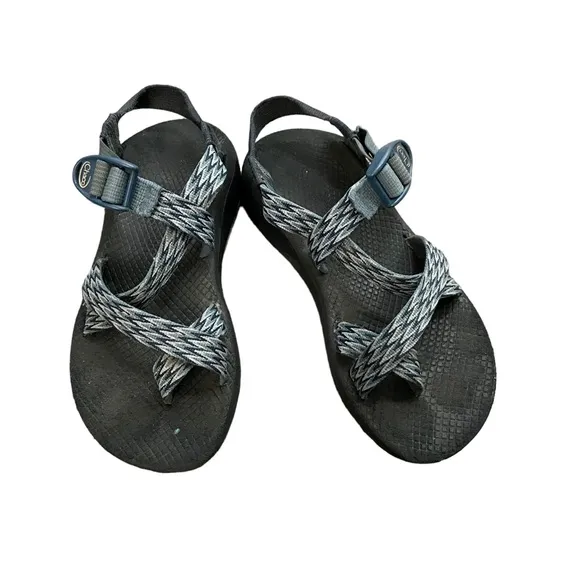 Chaco’s Zcloud Women’s Outerwear Hiking Sandals Size 7 Blue Black Aztec Pattern