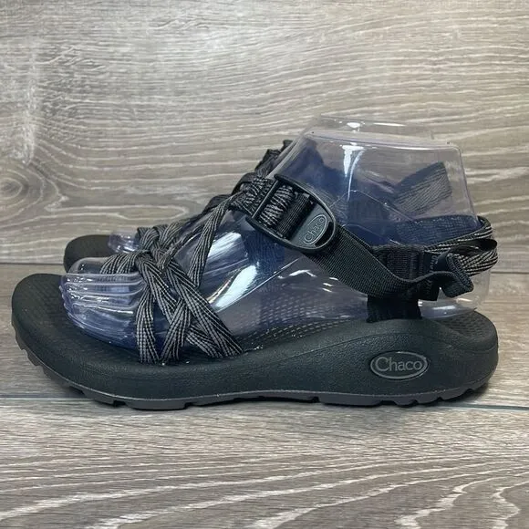 Chaco Z Cloud X2 Black Gray Women’s Sz 7 Slingback Strap Toe Loop Hiking Sandals