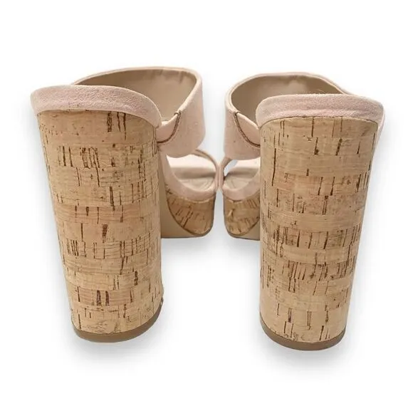 Charles By Charles David Improv Platform Cork Block Heel Sandals Women’s Size 8