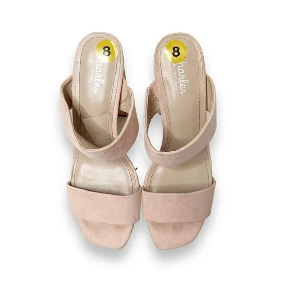 Charles By Charles David Improv Platform Cork Block Heel Sandals Women’s Size 8