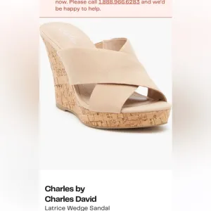 Charles by Charles David Latrice Wedge Sandal - Tan