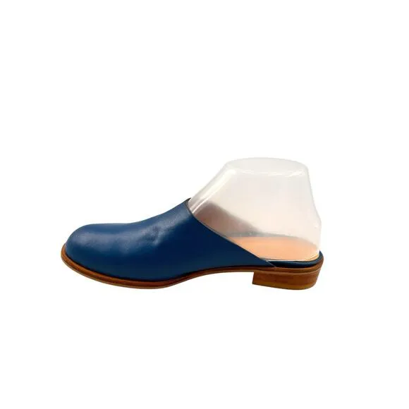 Chaussure Lapin Women Handcrafted In Seoul Blue Leather Mules 245 mm 7.5 US