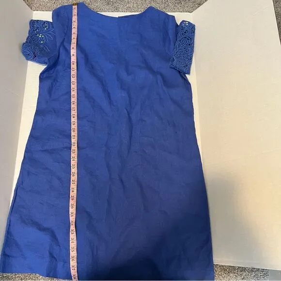 Chicos Eyelet-Sleeve Linen Dress 3/XL/16