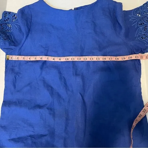 Chicos Eyelet-Sleeve Linen Dress 3/XL/16