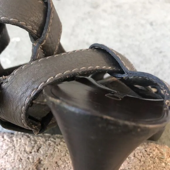 Chloe slip on cris cross sandals