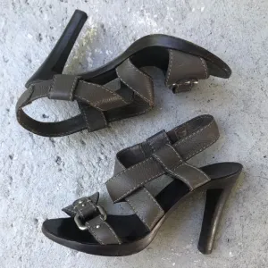 Chloe slip on cris cross sandals
