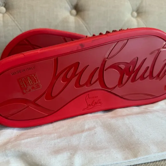 Christian Louboutin Red Studded Sandals Man
