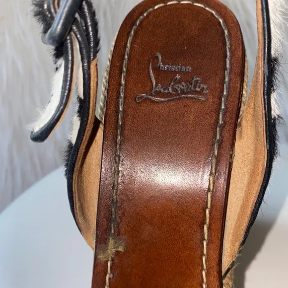 CHRISTIAN LOUBOUTIN “TIGRESSE' ZEBRA PRINTED PONYHAIR ESPADRILLE