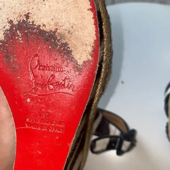 CHRISTIAN LOUBOUTIN “TIGRESSE' ZEBRA PRINTED PONYHAIR ESPADRILLE