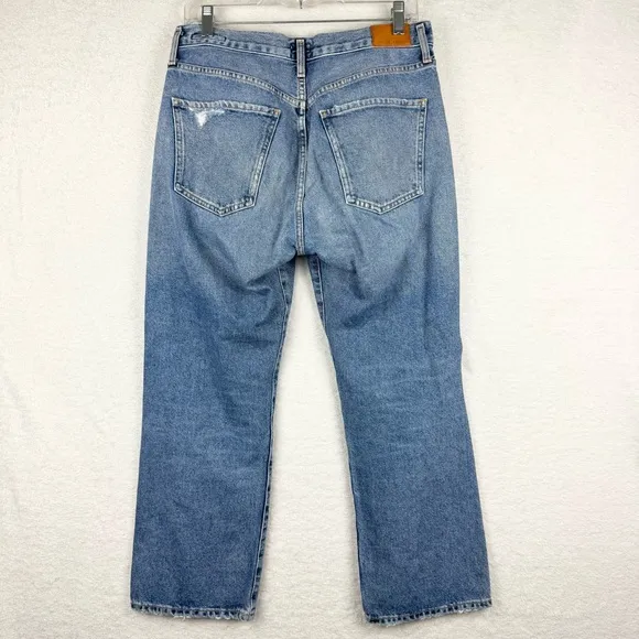 Citizens of Humanity Emery Crop Distressed Relaxed Straight In Heatwave Wash 28