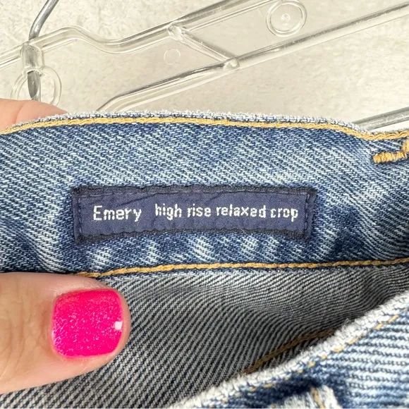 Citizens of Humanity Emery Crop Distressed Relaxed Straight In Heatwave Wash 28