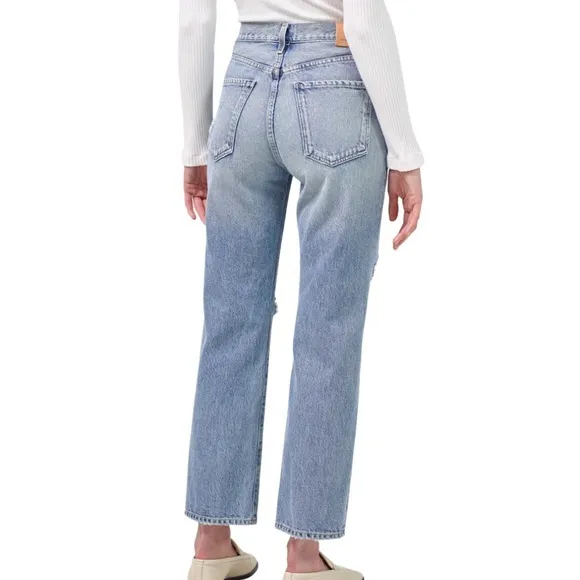 Citizens of Humanity Emery Crop Distressed Relaxed Straight In Heatwave Wash 28