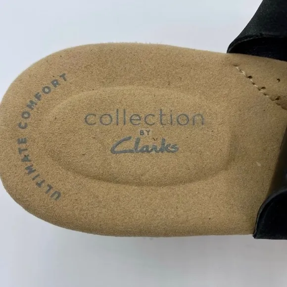 CLARKS Annadel Eirwyn nubuck ortholite wedge sandals women Size 10W