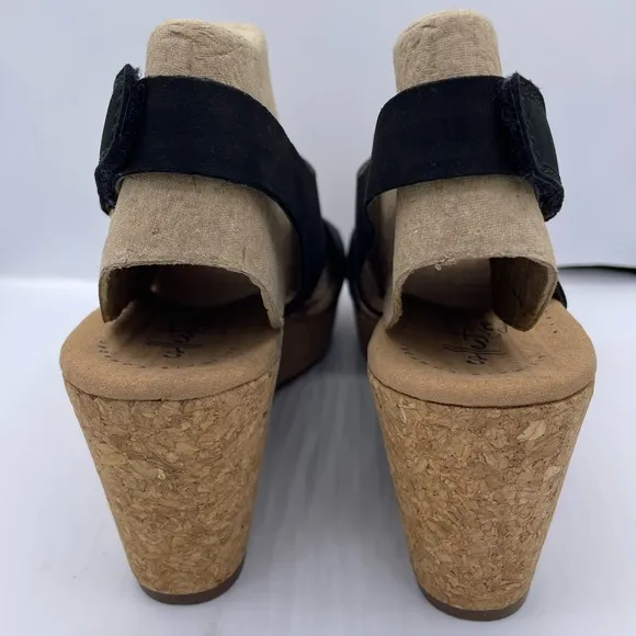CLARKS Annadel Eirwyn nubuck ortholite wedge sandals women Size 10W