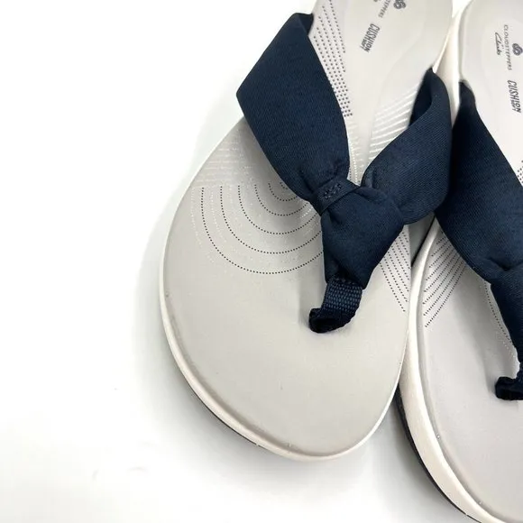 Clarks Cloudsteppers Womens Arla Glison Navy Blue Slip On Comfort Sandals 10M