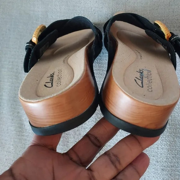 Clarks Collection Women's Leather Reileigh Bay CrissCross  Sandals Sz-7.5 NWOT