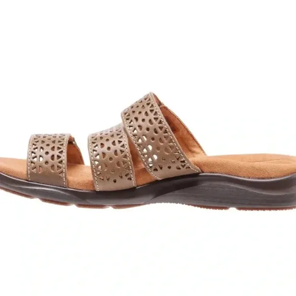 Clarks Kitly Walk Sandals - Leather, Wide Width Tan