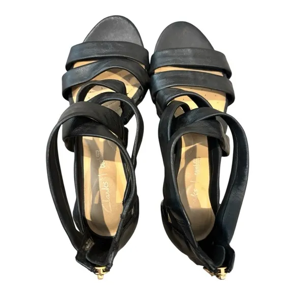 Clarks “Mena Silk” Sandal Black Women’s Size 6.5