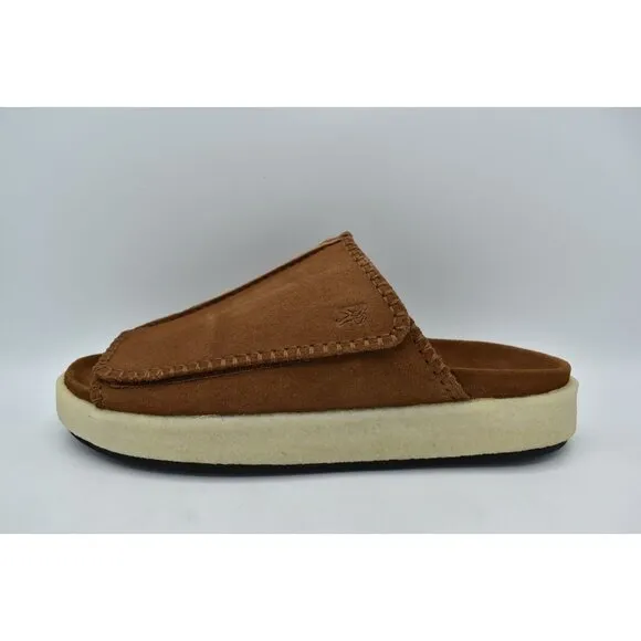 Clarks Mens Size 10 Overleigh Cola Suede Slip On Slide Sandals