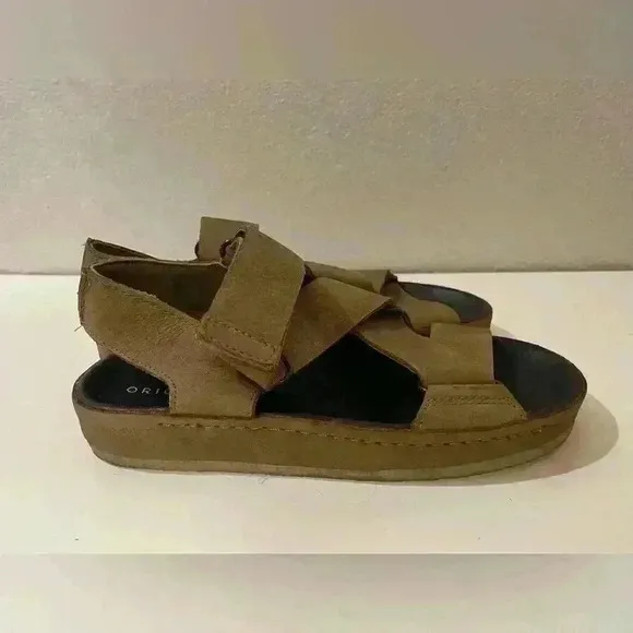 Clarks NWT Men’s Ranger Sport Olive Nubuck Open Toe Flat Sandals Size 6