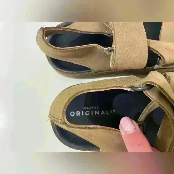 Clarks NWT Men’s Ranger Sport Olive Nubuck Open Toe Flat Sandals Size 6