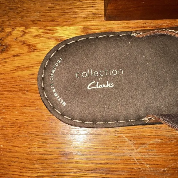 Clarks Slide Sandals Mens Size 13 Brown Malone Cross Summer Shoes Comfort NWOT!