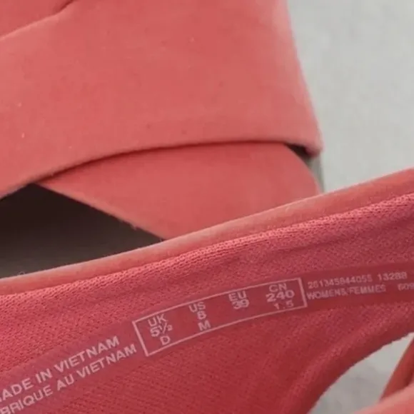 Cloudsteppers by clarks burnt orange wedge sandals