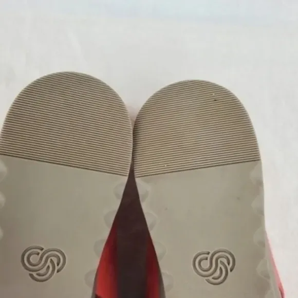 Cloudsteppers by clarks burnt orange wedge sandals