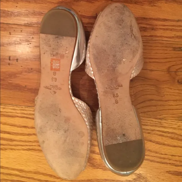 Coach Flat Sandals, Silver