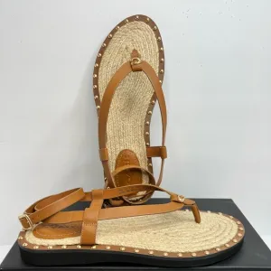 COACH SANDALS, “GRACEY LEATHER “PENNY” COLOR, WOMENS SIZE 7.5-B, EUR 38-B