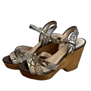Coach Snakeskin Nikki Platform Wedge